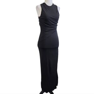Misha Collection bodycon crisscross back jersey knit gown